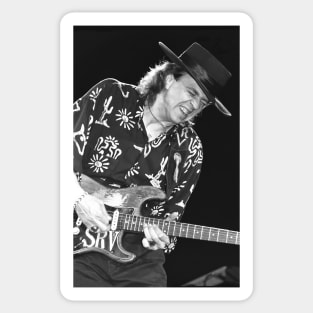 Stevie Ray Vaughan BW Photograph Sticker